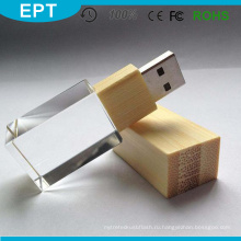 Деревянный роскошный USB флэш-накопитель Crystal USB Pen Drive (ED004)